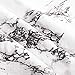 Wake In Cloud - Marble Comforter Set, Neutral Modern Aesthetic for Men Women, Soft Lightweight Bedding, 3 Pieces, Black White, Twin/Twin XL Size