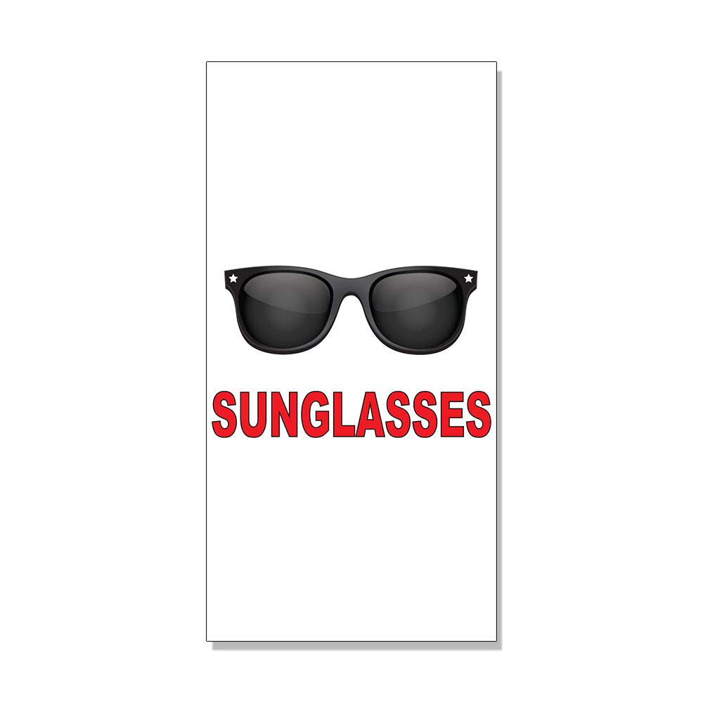Roter Aufkleber für den Einzelhandel mit Sonnenbrille, 20,3 cm