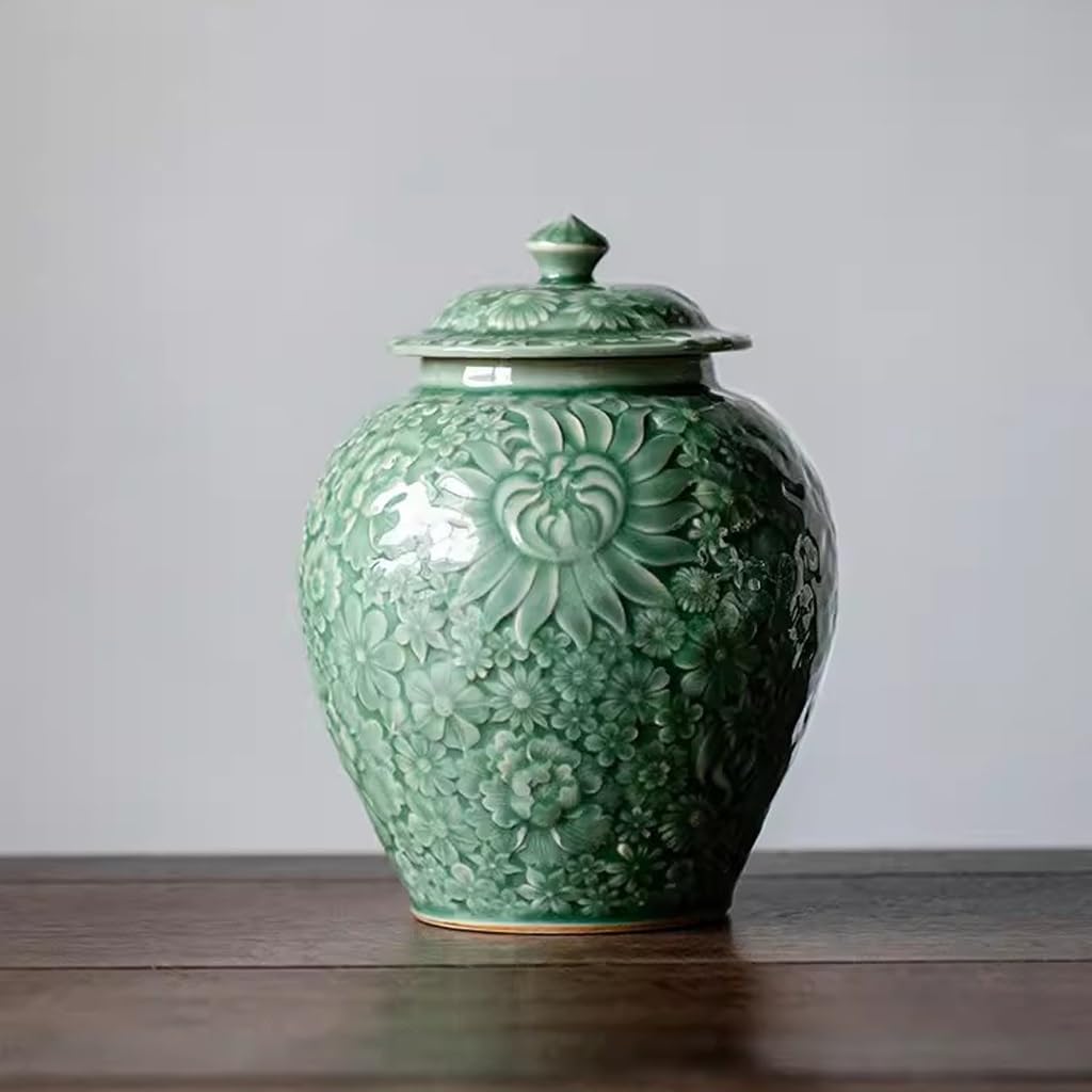Herbata Celadon Herbata Puszka, Ceramiczna Puszka Zamknięta, Herbata Puszka Do Przechowywania, Herbata Zielona Do Użytku Domowego, Herbata Czarna, Puszka, Herbata Magazyn Kuchenny Pojemniki