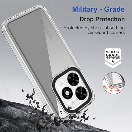 Image of Zapcase Back Case Cover for Tecno Spark Go 2024 | Compatible for Tecno Spark Go 2024 Back Cover | Case Cover with Camera Protection | (TPU + PC | Transparent)