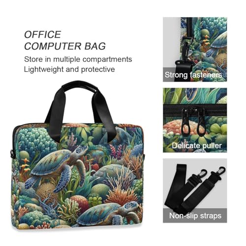Funda para portátil ALAZA con diseño de tortuga marina, 13-15.6 pulg miniatura 6
