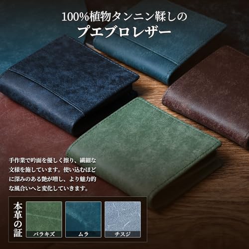 KAWAOTO 小銭入れ メンズ 小さい プエブロレザー 本革 35枚 ミニ コインケース ボックス型 コンパクト 使いやすい ボタン式 の商品画像 2