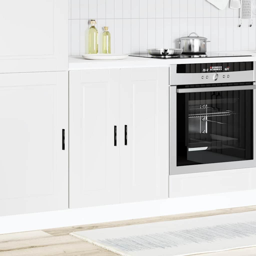 vidaXL Armoire de Cuisine Porto Blanc Bois d ingénierie
