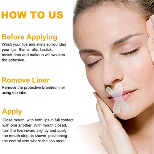 Anti‑Snoring Patch,Nasal Strips Mouth Strips For Sleeping Sleeping Nasal Sticker Snore Stopper Sleep Mouth Tape For Better Nose Breathing Nighttime Sleeping (60) #TOP1