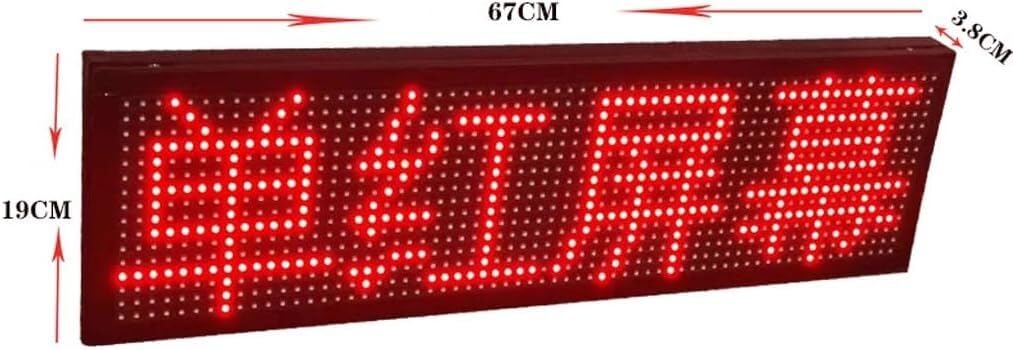 Logo samochodu LED, ekran reklamowy w oknie wystawowym, programowalna przewijana tablica informacyjna odpowiednia dla samochodów i sklepów(100 * 19 * 3.8cm)