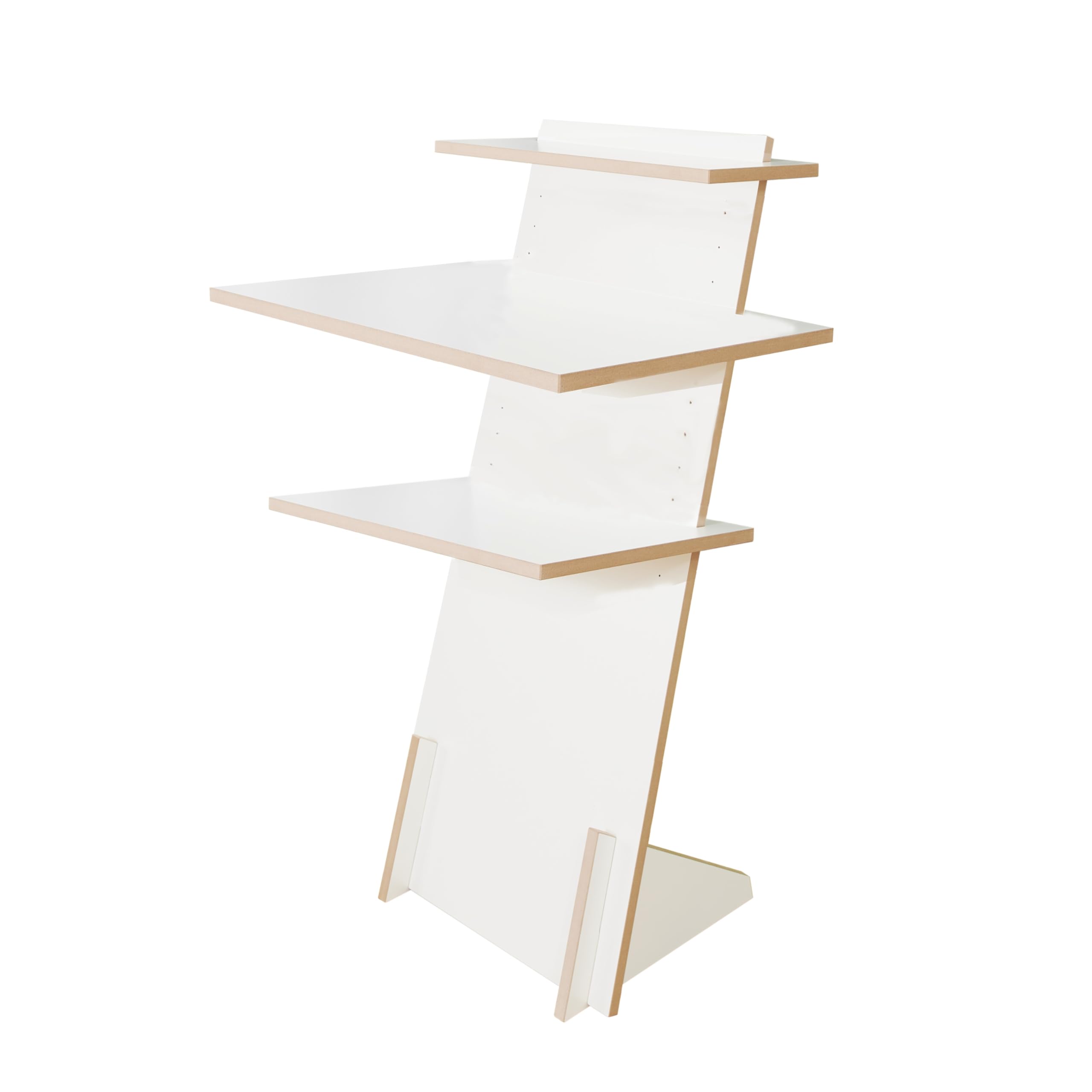 Tojo Pult Bundle | Stehpult höhenverstellbar | Auch als Sitzpult geeignet | 116 cm x 56 cm (H x B) | Farbe Weiß | Schreibpult mit verstellbaren Fächern | Holzpult zu Lesen und Schreiben | Design Pult