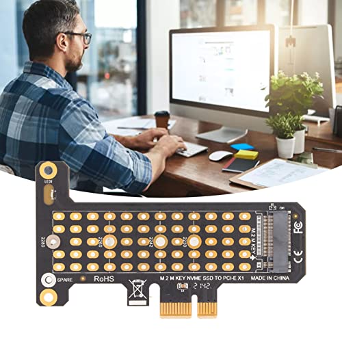 Placa Riser NVMe M.2 para PCIE X1, Adaptador NVMe M.2 para PCIE, Suporte PCIE 1X/ 4X/ 8X/ 16X, Placa