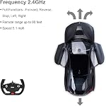 Voiture télécommandée RASTAR, Voiture de course RC à radio 1:14 BMW i8, Modèle de véhicule télécommandé, Portes ouvrantes manuellement, Noir mat