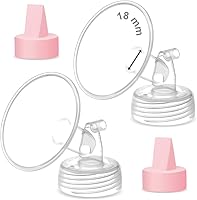 Vista 1 de Maymom Pieza de bomba compatible con bombas Spectra/Ameda Luna, Syngery Gold; incluye brida de boca ancha de 18 mm con válvula; no es una brida