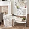 DII Non Woven Polyester Storage Bin, Polka Dot, White & Gold, Large Set of 2