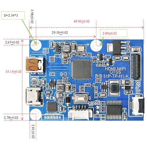 Image of TekGroAml 6.8 Inch Display Kit, 480x1280 LCD Screen & HDMI Driver Board | for Embedded Display Projects ,Maker Dashboards,DIY CPU GPU Temperature Computer PC Case Display