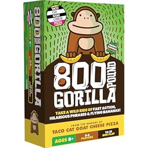 800 Pound Gorilla Board Game by Taco Cat Goat Cheese Pizza – Fun Family Card Game for Kids and Adults – Great for Family Game Night, Birthday Gift for Kids 8+ – Easy, 15 min, 2-6 Players