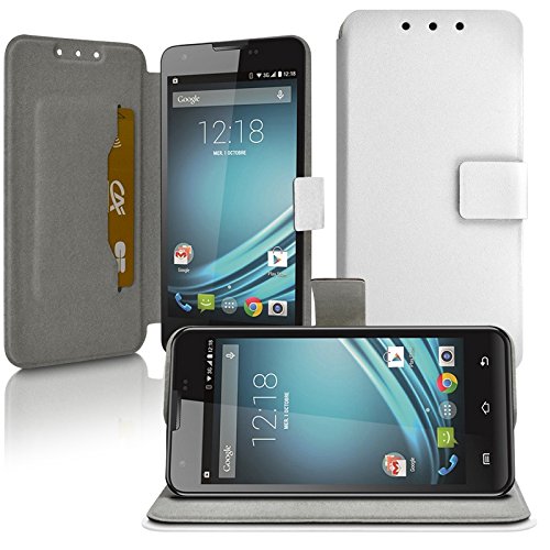Housse Etui de Protection Porte-Carte Support Universel S Blanc pour Samsung Galaxy Ace 3 S7275