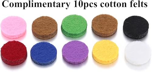 Miniatura 7 de Tobillera difusora de aceite esencial de acero inoxidable con colgante de aromaterapia ajustable para regalo del día de la madre con 11 rellenos