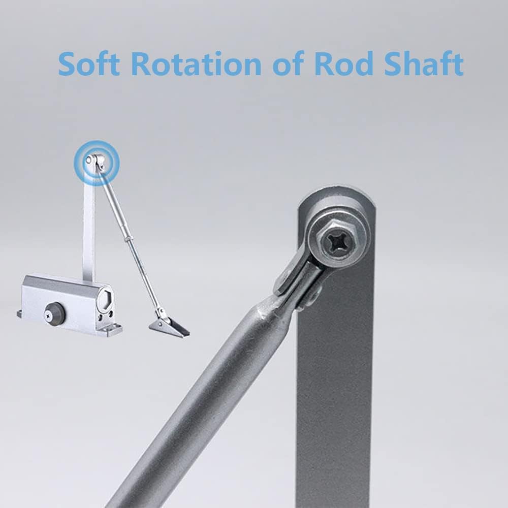 Door Closer Automatic Adjustable Spring Hydraulic Door Closer Heavy Duty Auto Closer for Residential and Commercial Doors
