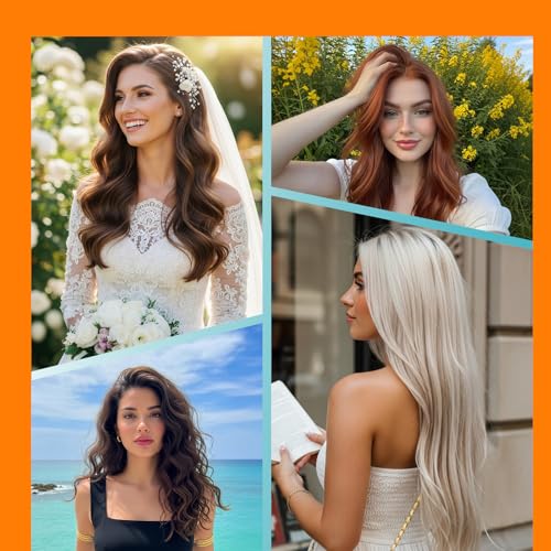 Image of Sunny Hair Tape in Hair Extensions 22Inch Long Bleach Blondeonde