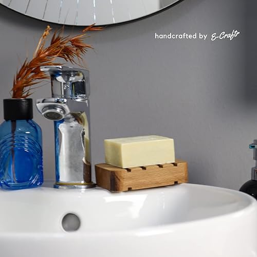 Miniatura 4 de Jabonera de madera | Paquete de 2 jaboneras | Jabonera de árbol de haya | Soporte para jabón de madera E-Craftr | Soporte para jabón de barra de