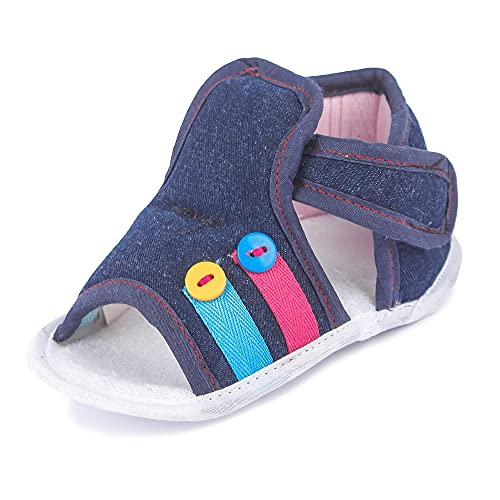 Image of Butterthief Unisex Baby Prewalking Sandals for Newborn Boys & Girls | Soft Sole Infant Bootie with Anti-Slip Bottom | Lightweight Cotton Footwear Early Walker Sandals (6-9 Months, 12 CM)