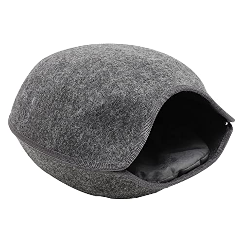 Beaupretty boca de peixe feltro maca de gato cama de dormir para animais de estimação casa de gato d