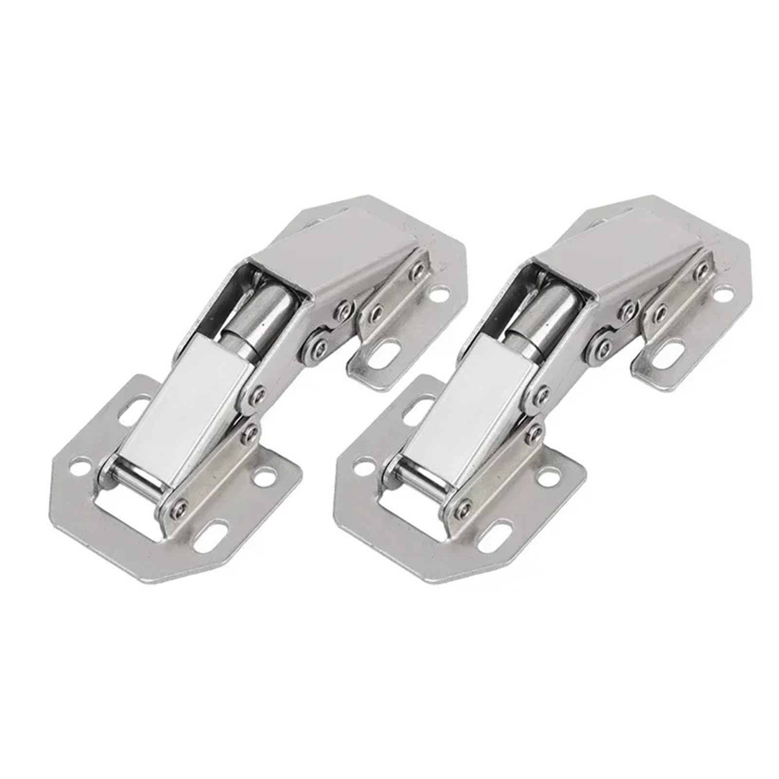 Ehfqpjybbo 2Pcs Stainless Steel Cabinet Hinges 90 Degree No-Drilling Hole Cupboard Door Hinges 2-12Pcs(2Pcs)