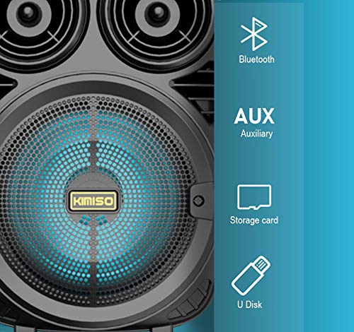 Caixa de som Bluetooth 10w Alto-falante móvel para karaokê KMS-3381 - Bateria 1200mAh -