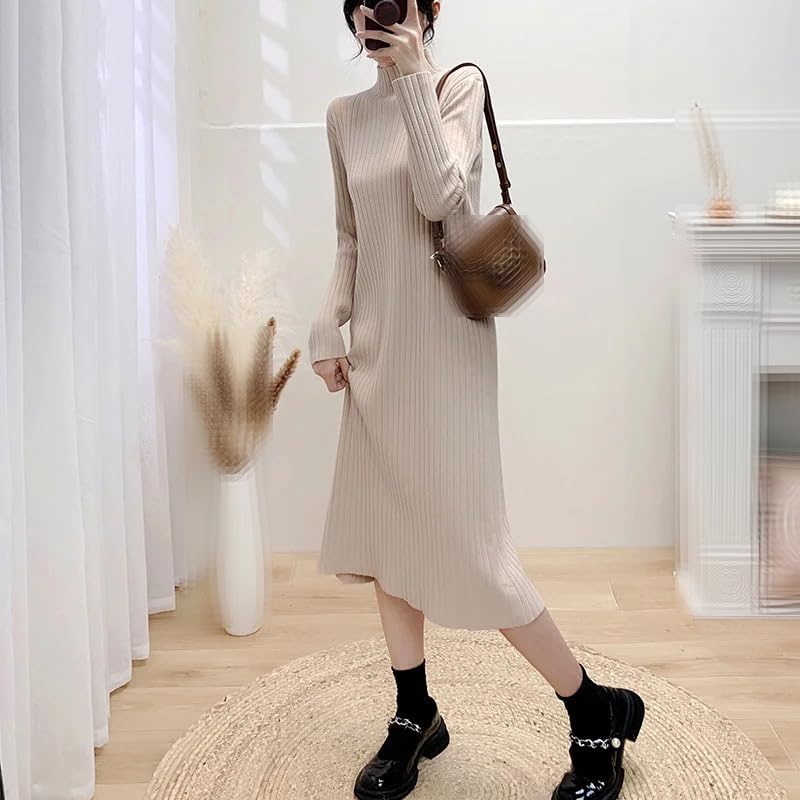 Maglione da donna a collo alto lavorato a maglia Slim Fit lungo Seleeve Caldo Casual Bottoming maglioni