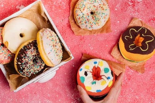 Image of Funny Donut Burger Food Socks Box, Crazy Socks for Women Teen Girls, Birthday Christmas Stocking Stuffers Gag Gifts
