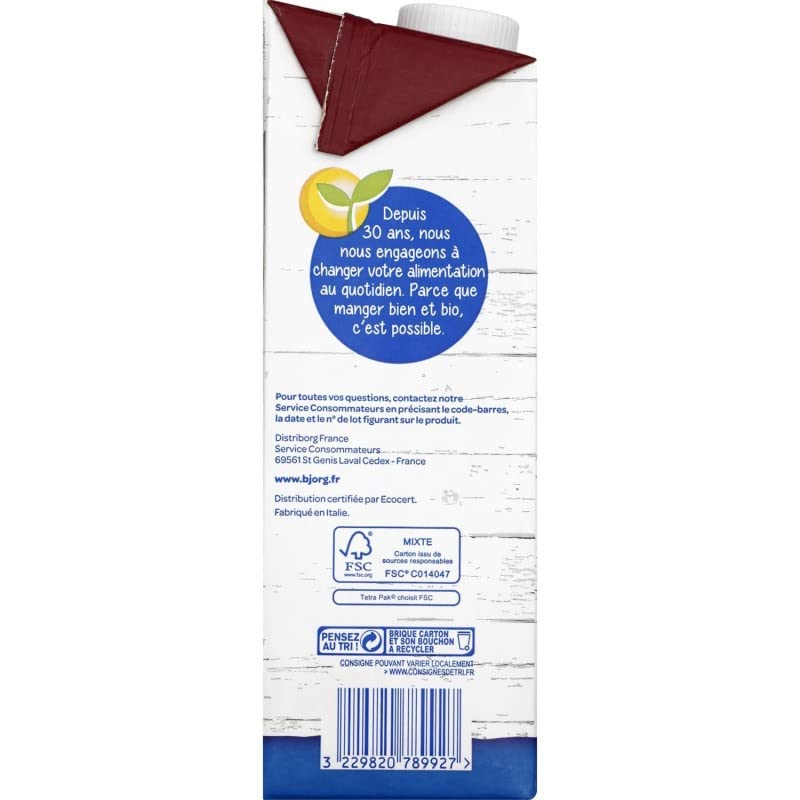 BJORG - BOISSON RIZ CHOCO NOISETTES BIO 1L - LOT DE 3