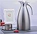 Pichet isotherme Licai - 2 litres - À double paroi en acier inoxydable 304 - Thermos pour café, jus, lait, thé - Argenté - BWH002