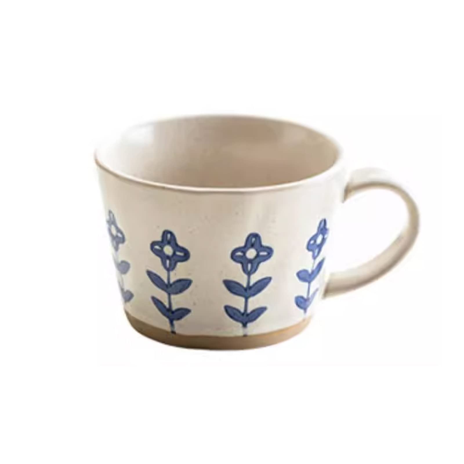 Tasse à café 13oz en céramique blanche pour lait et thé