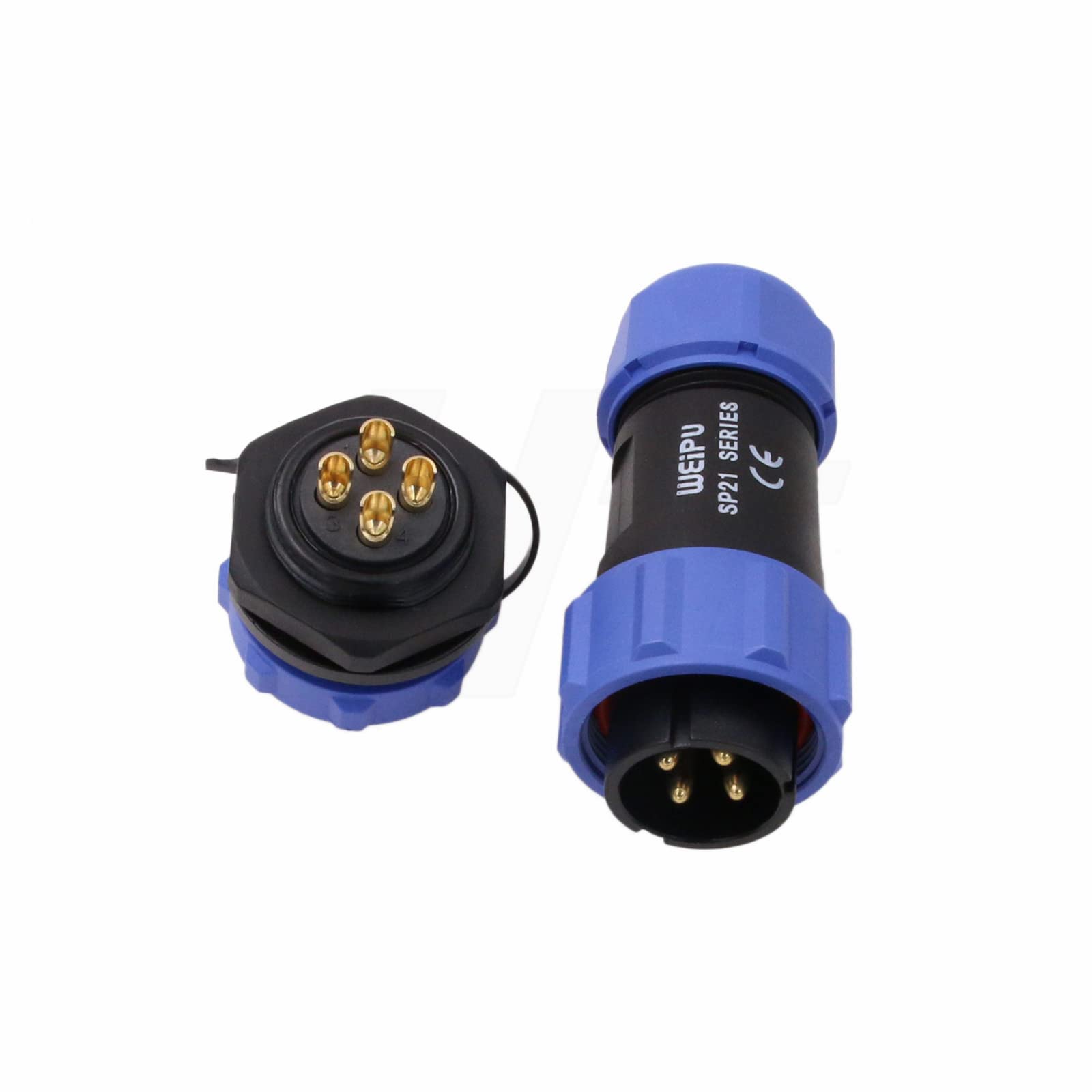 Connecteur étanche HE21 7 Broches IP68 - Pour éclairage LED, Alimentation, équipement Extérieur