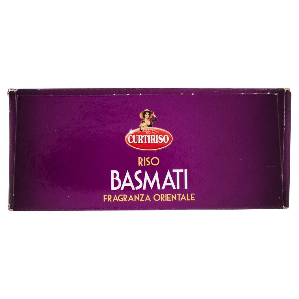 Curtiriso Riso Basmati, fragancia oriental, ideal para platos con carne, pescado y verduras, tiempo de cocción 10 minutos, paquete de 1 kg + lata italiana gourmet Polpa di Pomodoro de 400 g
