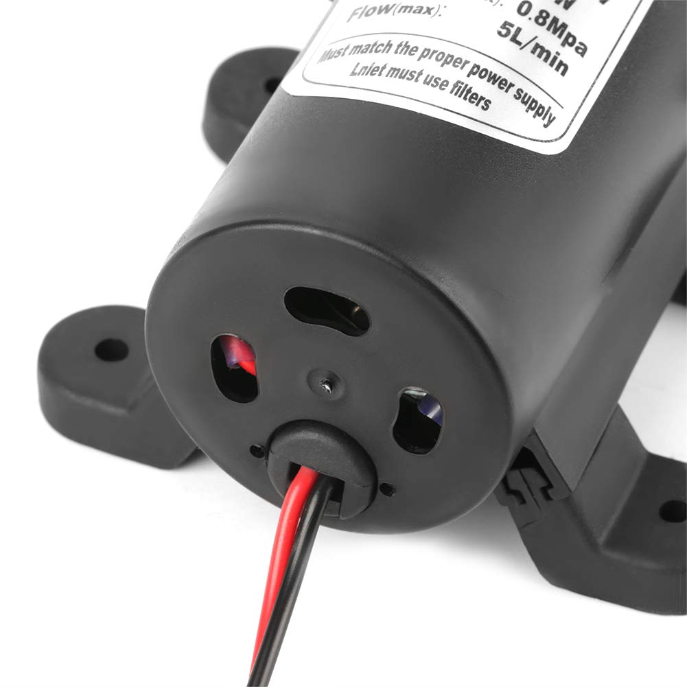 Elektryczna pompa membranowa SustVita 24 V 60 W, maksymalne ciśnienie 0,8 MPa i natężenie przepływu 5 l/min, samozasysająca do oprysków rolniczych i mycia samochodów