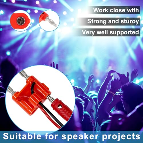 Pack de 10 Conectores Banana Doble para Cables de Altavoz miniatura 6