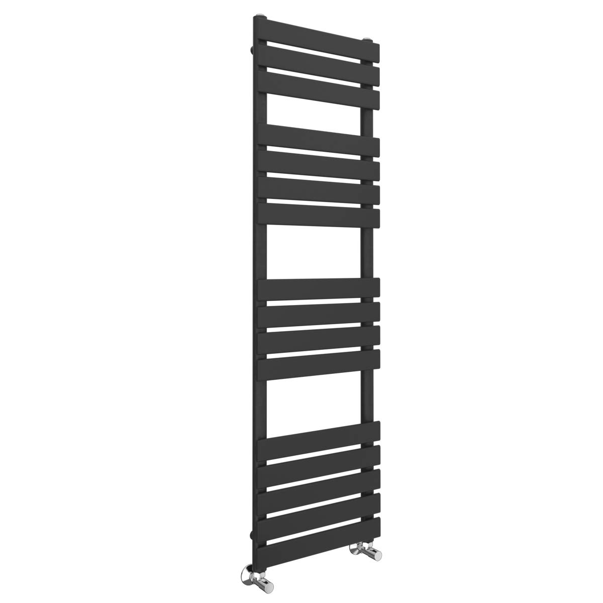 Warmehaus Grey Flat Panel Heated Towel Rail Anthracite Bathroom Ladder Radiator Warmer 1600 X 450Mm