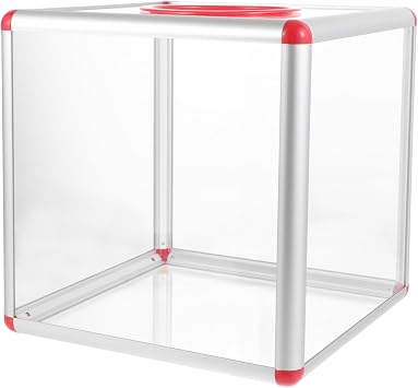 Holibanna 1piece Acrylic Raffle Box for Adults Card Box for Party Ballot for Suggestions Lottery Case for Company Meetings Parties and Gatherings
