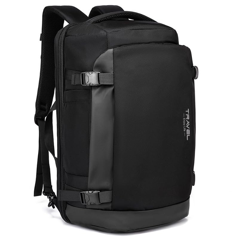 Kamlui Laptop Backpack for Men 15.6-inch Travel- Computer Case Laptop Bag Large Capacity Business Weekender Satchel Purse Fashion Black