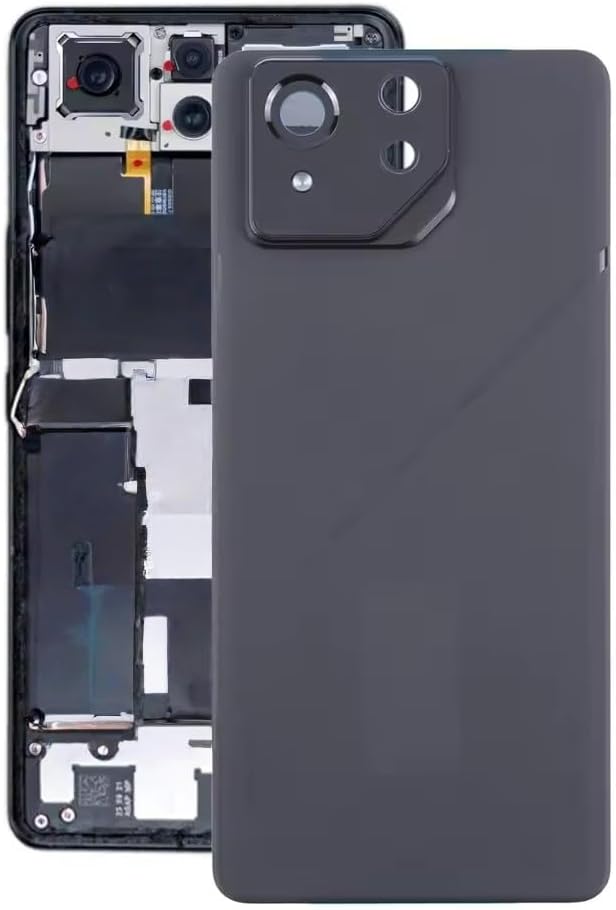for Asus ROG Phone 8 Pro Back Glass Battery Door Cover Replacement, Rear Housing Case with Camera Lens, for ROG 8 Pro AI2401 Rear Glass Panel Back Cover Repair Parts