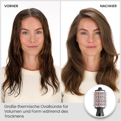 BaByliss Style Smooth 1000, 3-in-1 Warmluftbürste zum Föhnen, Glätten und für Volumen, 1000W, AS128E – Ansicht 3