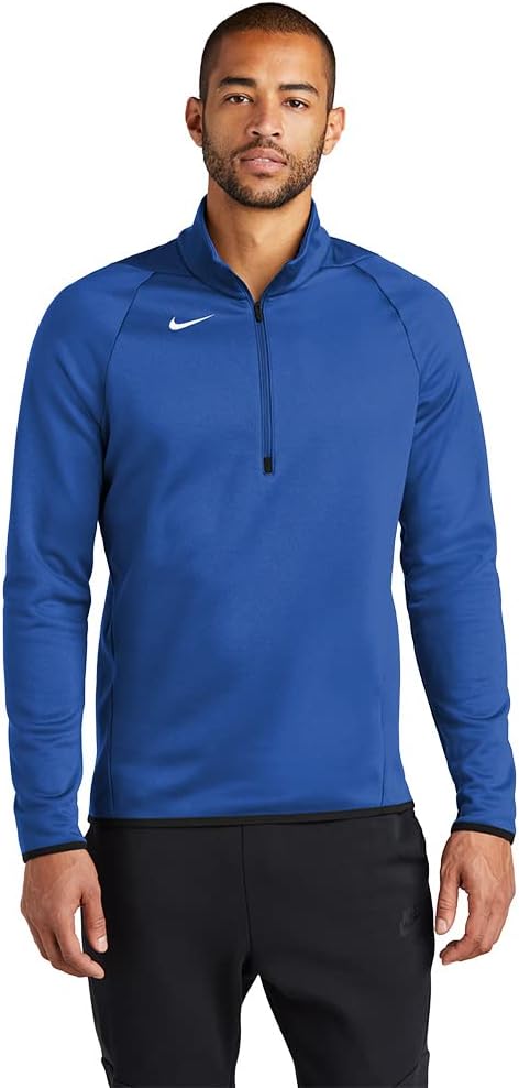 Nike Men's Therma LS 1/4 Zip Top Pullover | Mens Quarter Zip Training Shirt (Royal, Medium)