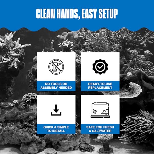 Image of Penn-Plax Cascade Hang-On Power Filter Replacement Cartridges, 3 Pack - Dual-Layer Activated Carbon & Poly-Fiber Media for CPF3 & CPF4 Aquarium Filters -Fresh & Saltwater Use -Black & White, ‎9x3x4 In