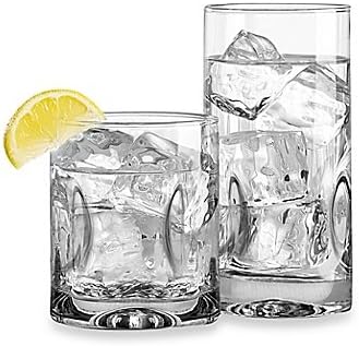 Dailyware Impressions 16-Piece Glassware Set, Stylish Glass, Perfect for Party and All Purpose Occassion Use (1)