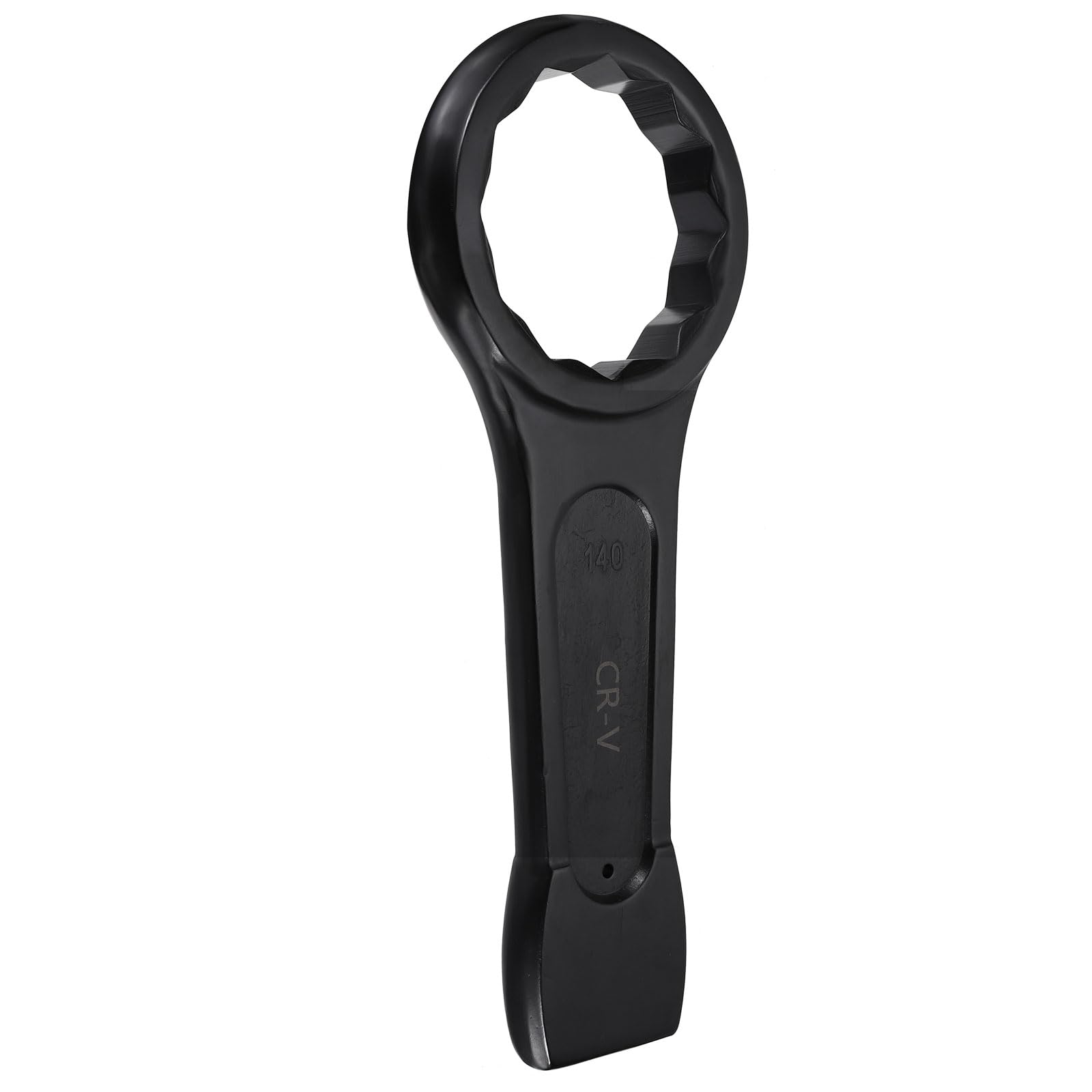 sourcing map Slogging Box End Striking Ring Wrench 140mm Metric CR-V Steel 12-Point Flat Strike Wrench Baking Paint Single Head Spanner Hand Tool for Mechanical Automotive Repair โ image 1