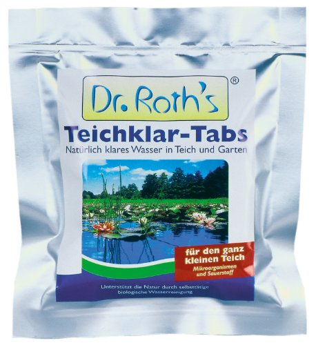 Söll 80386 Dr. Roth's Teichklar mikrobiologische Teichreinigung und Algenprophylaxe 4 Tabs - schadstoffabbauende Mikroorganismen für natürliche Wasserklärung im Teich Schwimmteich Fischteich