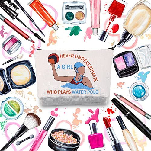 PLITI Water Polo Makeup Bag Water Polo Player Gift Never Underestimate a Girl Who Plays Water Polo Toiletry Bag (Water Polo Girl U) - Image 4