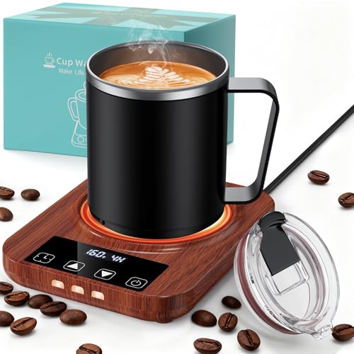Coffee Mug Warmer & Mug Set for Desk, 36W Electric Coffee Cup War...