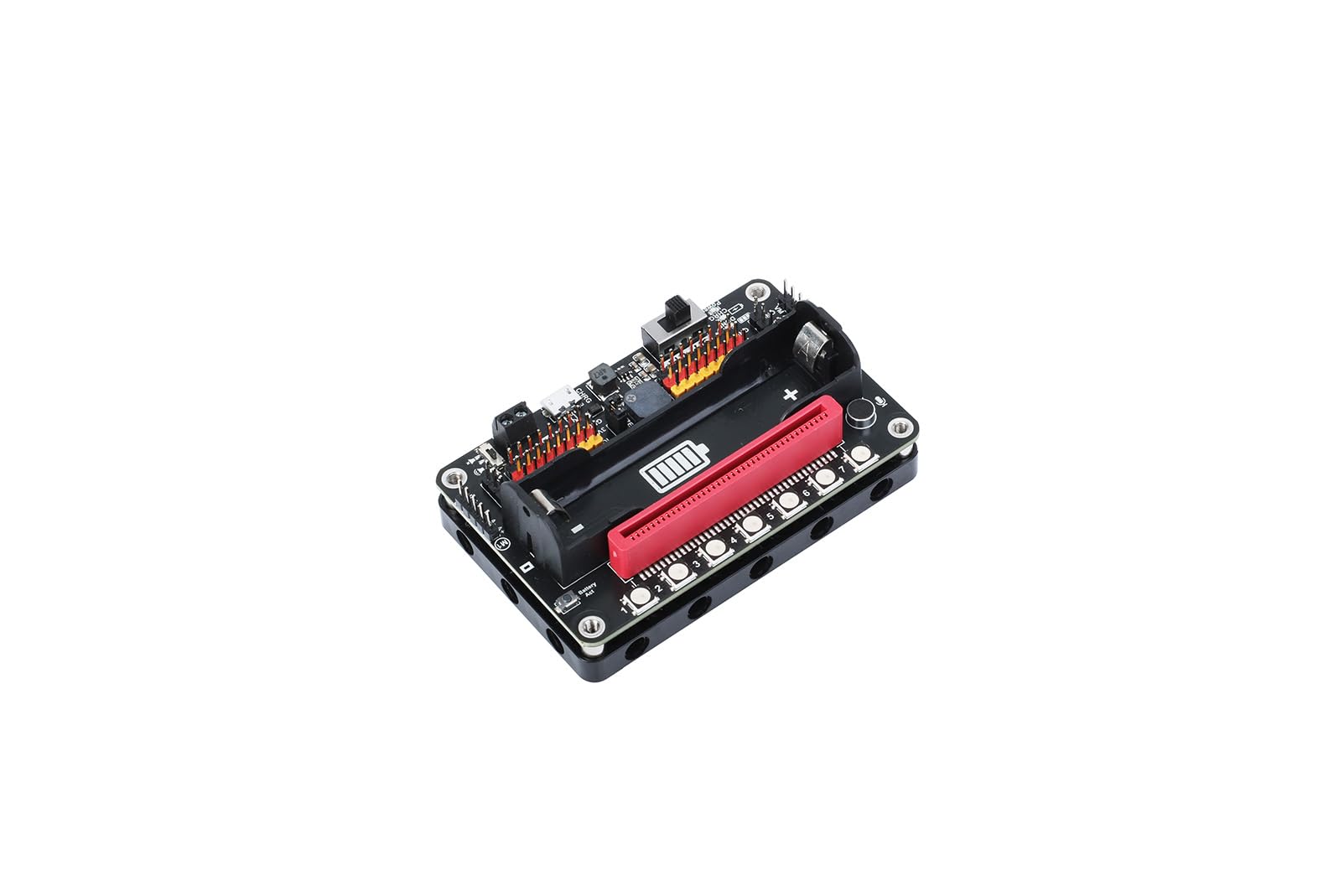 SeenGreat Scheda Di Espansione Per Micro:bit Con Chip PCA9685, Driver Per Servo E Motori, 7 LED RGB, Rilevamento Suono, Batteria 18650 Inclusa - 2