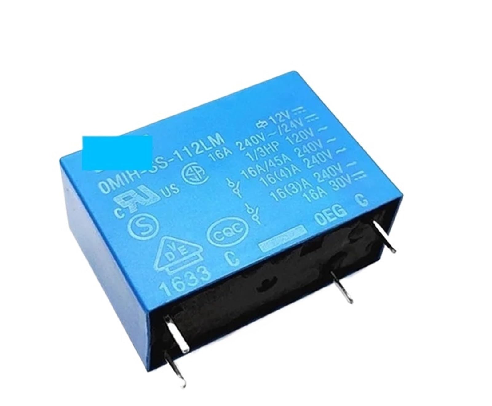 TE OMIH-SS-112L OMIH-SS-124L 12 V 24 V, przekaźnik mocy, 5-pinowy 16 A, 240 V, 10 sztuk (OMIH-SS-112L 12V)