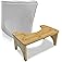 Bamboo Toilet Stool for Adults,7" Poop Stool for Bathroom, Toilet Potty Stools with Non-Slip Mat for Adults Children, Healthy