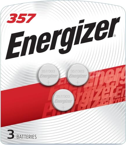 Image of Energizer 357 /303 Batteries, 1.5V Silver Oxide Button Cell Batteries, 3 Count (Pack of 5)